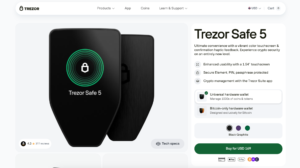 الموقع الرسمي لـ Trezor Safe 5. مصدر الصورة: Trezor.