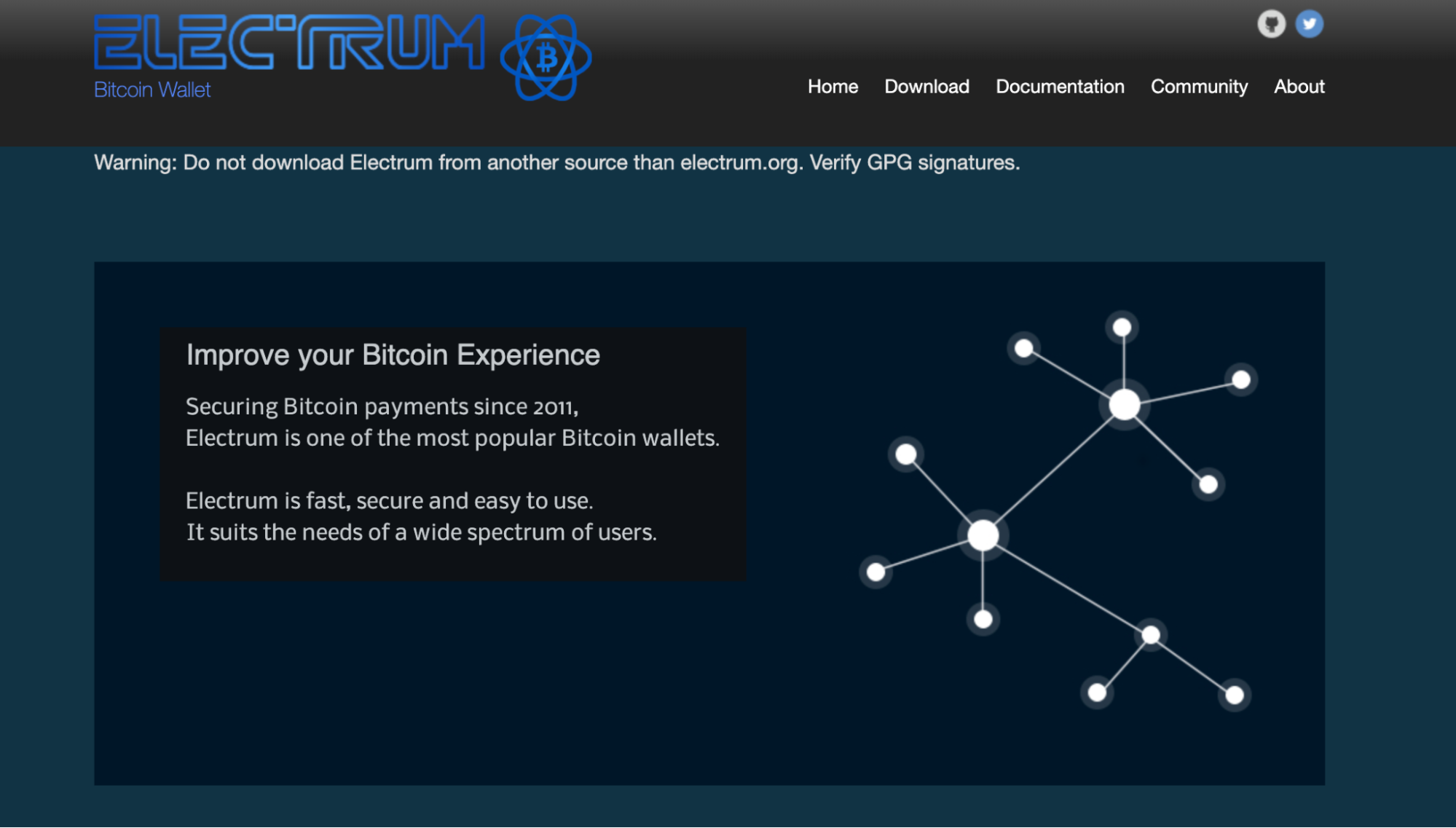 Electrum Official Website. Source: Electrum.