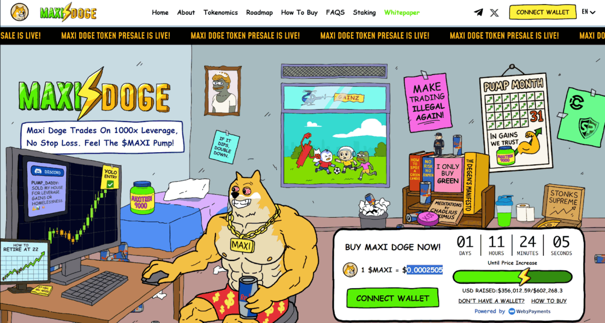 يحصل المشترون على سعر مخفض عند المشاركة المبكرة في بيع MAXI المسبق. (المصدر: Maxi Doge) 