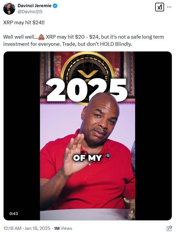XRP News Today: Biggest XRP Hater Predicts 883% Price Surge to $24, XRP Army Reacts Instantly