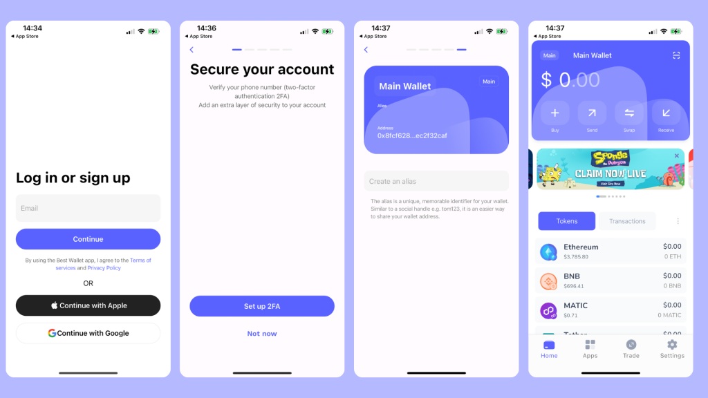 Best Wallet Registrierung und Verifizierung