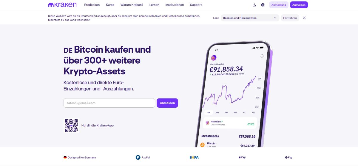 Kraken – Der auf Sicherheit ausgerichtete Anbieter mit niedrigen Gebühren