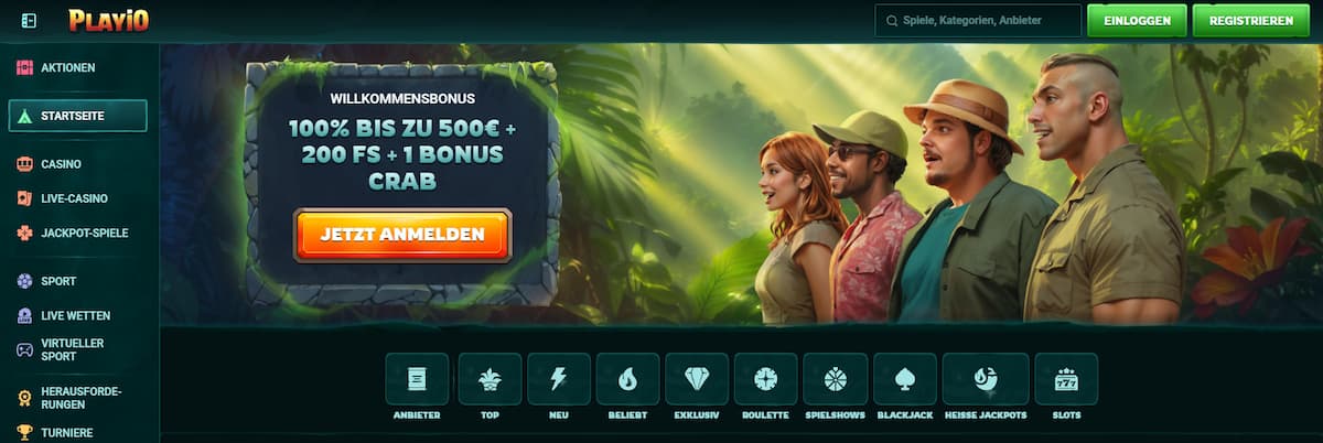 Playio Casino – Auszahlungen innerhalb von einer Stunde