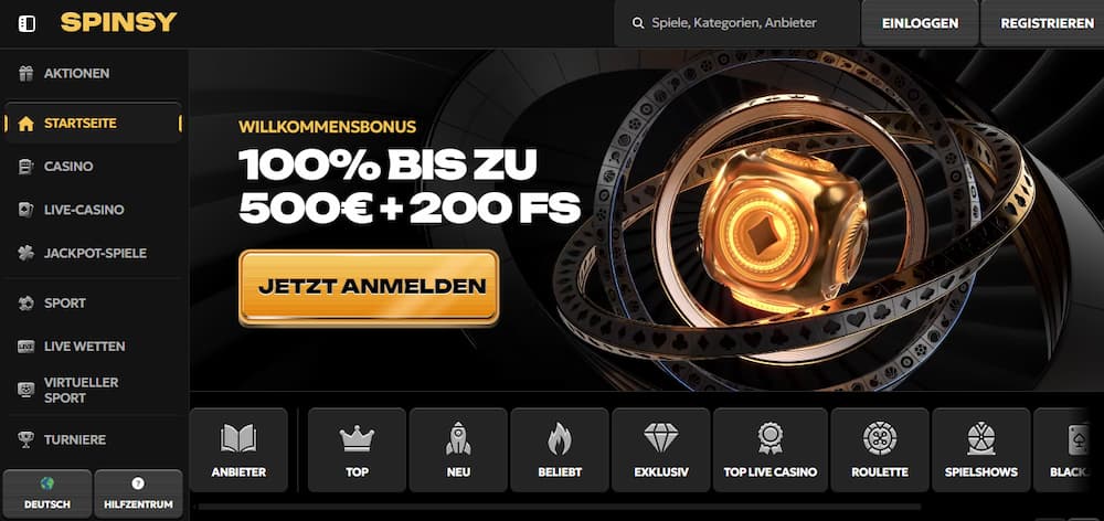 Spinsy Startseite