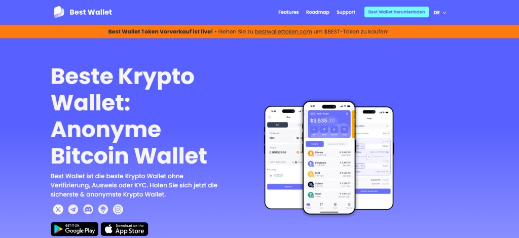 Wallet einrichten & Kryptowährung vorbereiten - Best Wallet