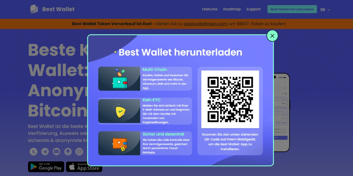 Best Wallet App herunterladen und registrieren