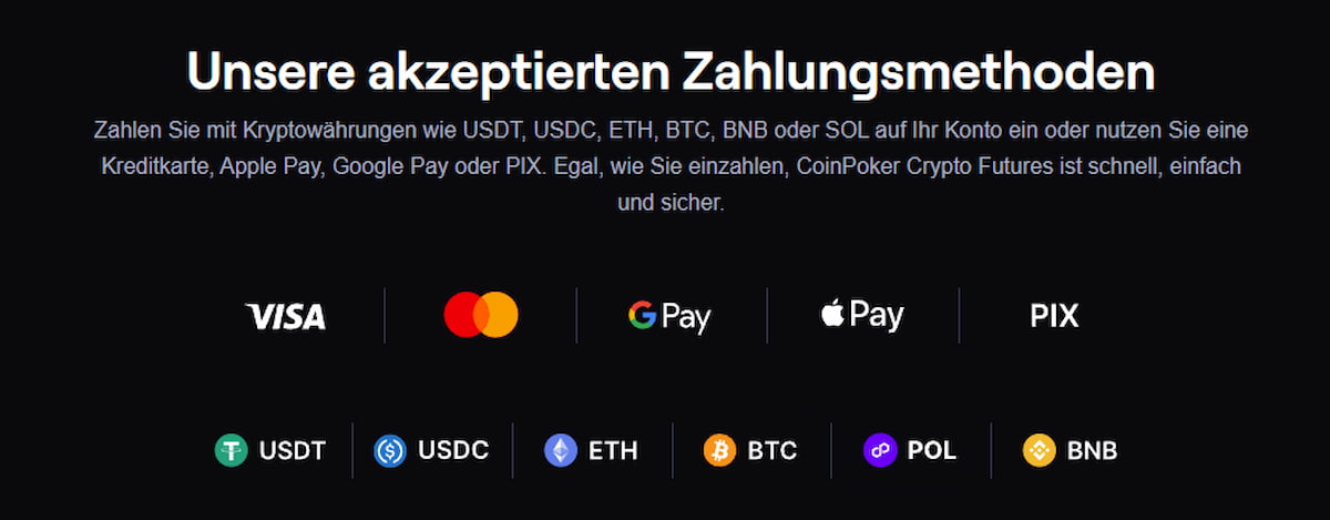 Einzahlungs- und Auszahlungsmöglichkeiten