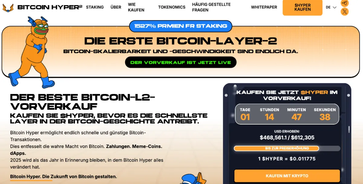Hyper (HYPER): Schnelle Bitcoin-Zahlungen und attraktiver Presale