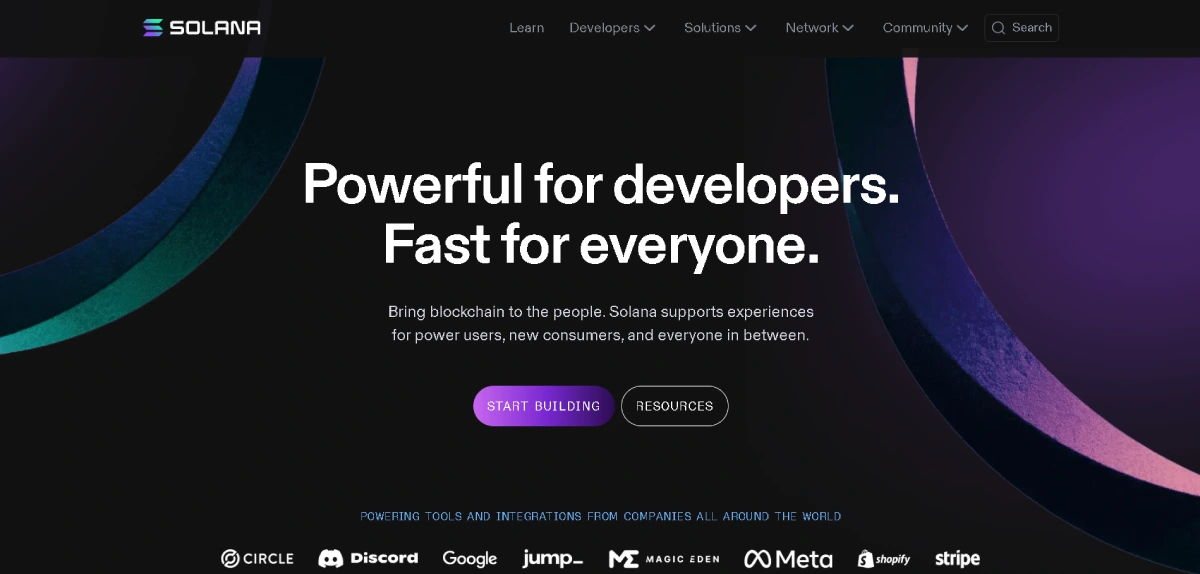 Solana Homepage