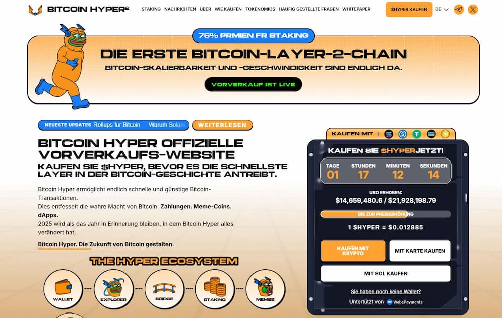 Beste Alternative zu BlockDAG- Bitcoin Hyper