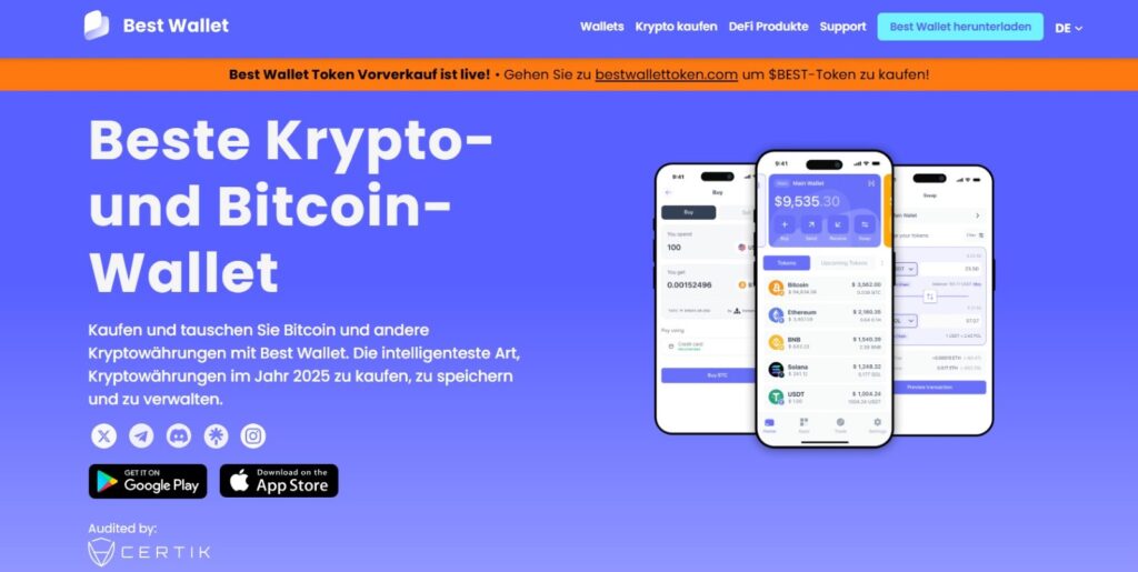 best wallet Crypto Wallets ohne Verifizierung