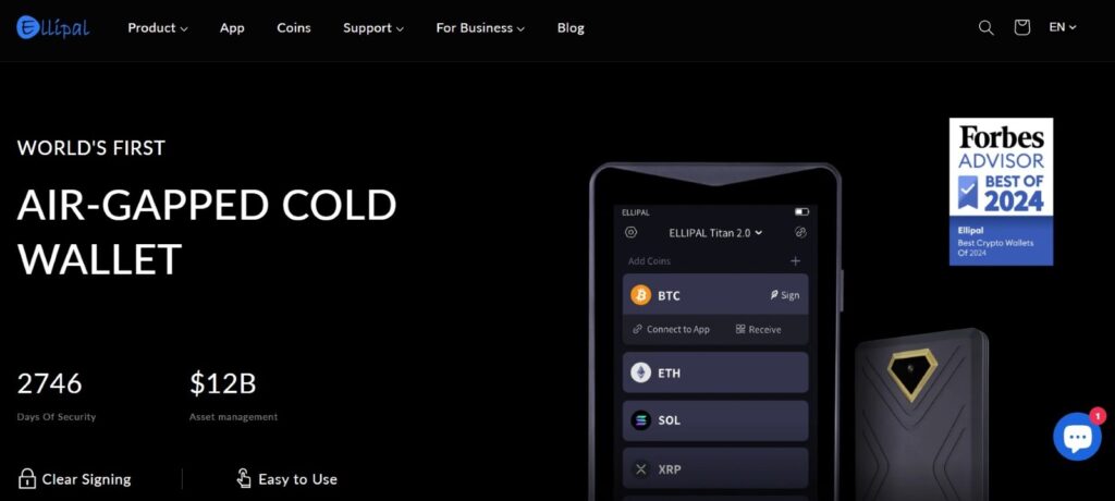 ellipal cold krypto wallet