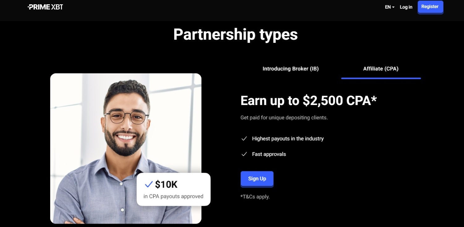 PrimeXBT Krypto Affiliate Programme