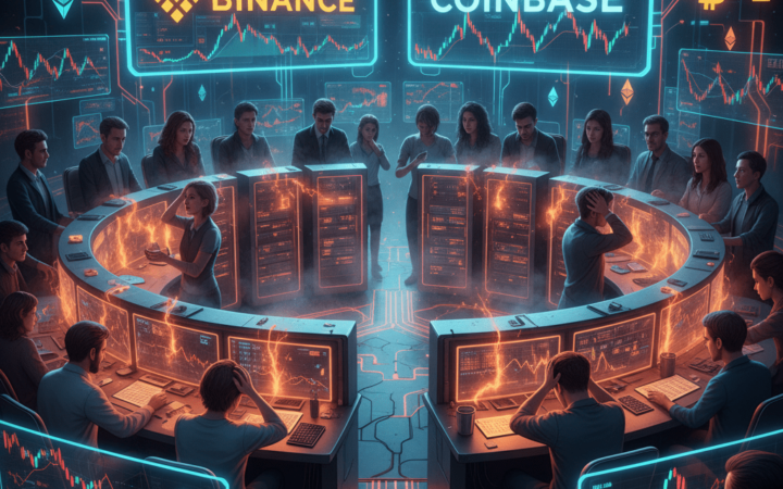 Binance und Coinbase erleben Verzögerungen aufgrund hoher Marktaktivität – was passiert wirklich?