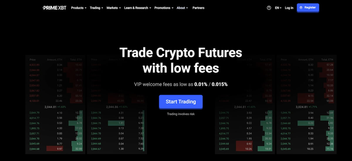 PrimeXBT Krypto Futures