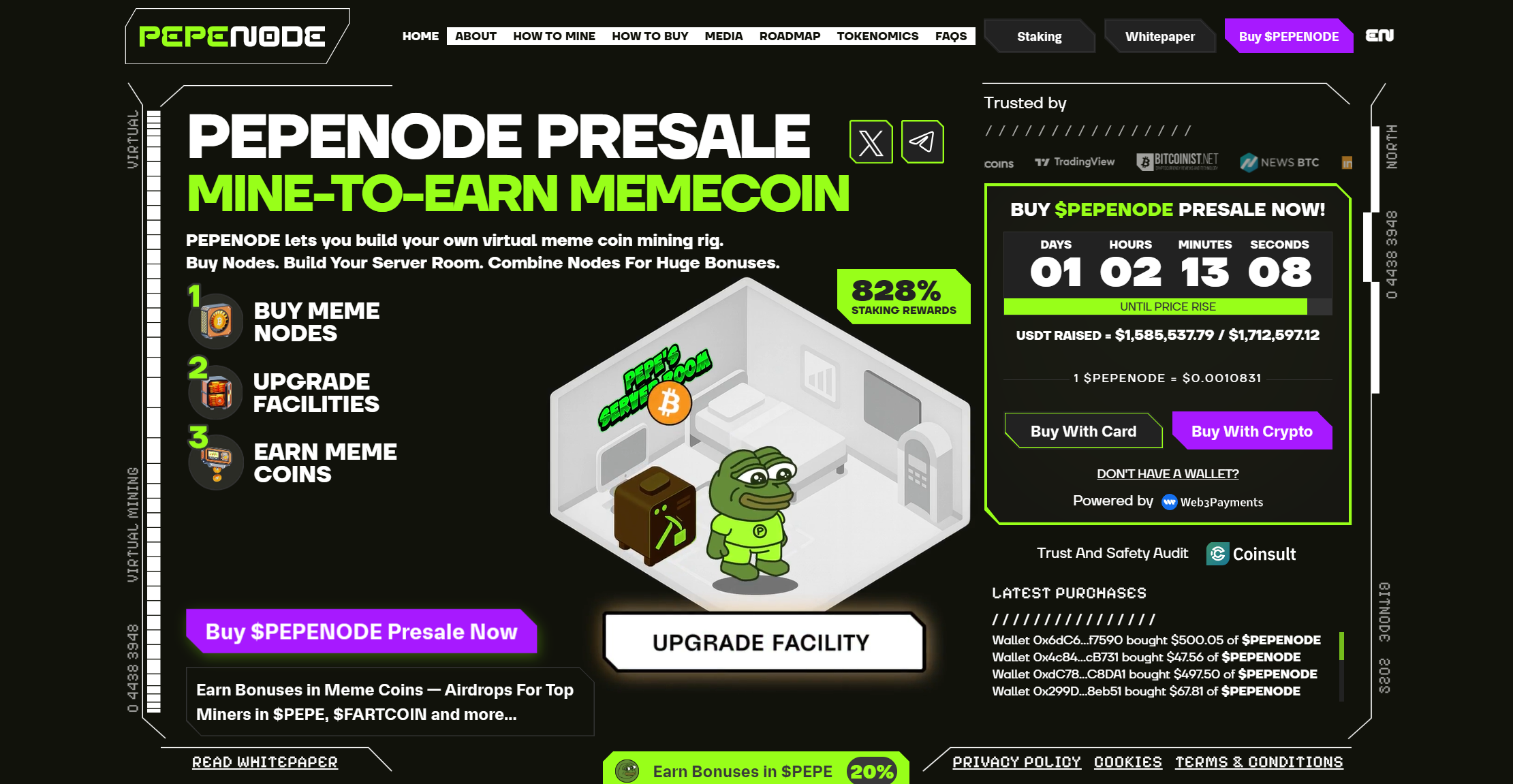 pepenode offizielle Krypto Website