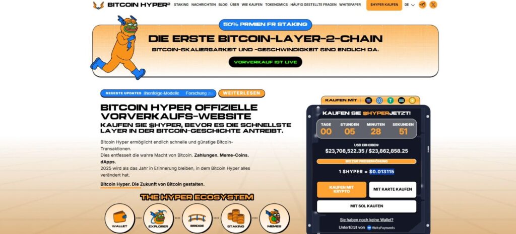 bitcoin hyper presale homepage