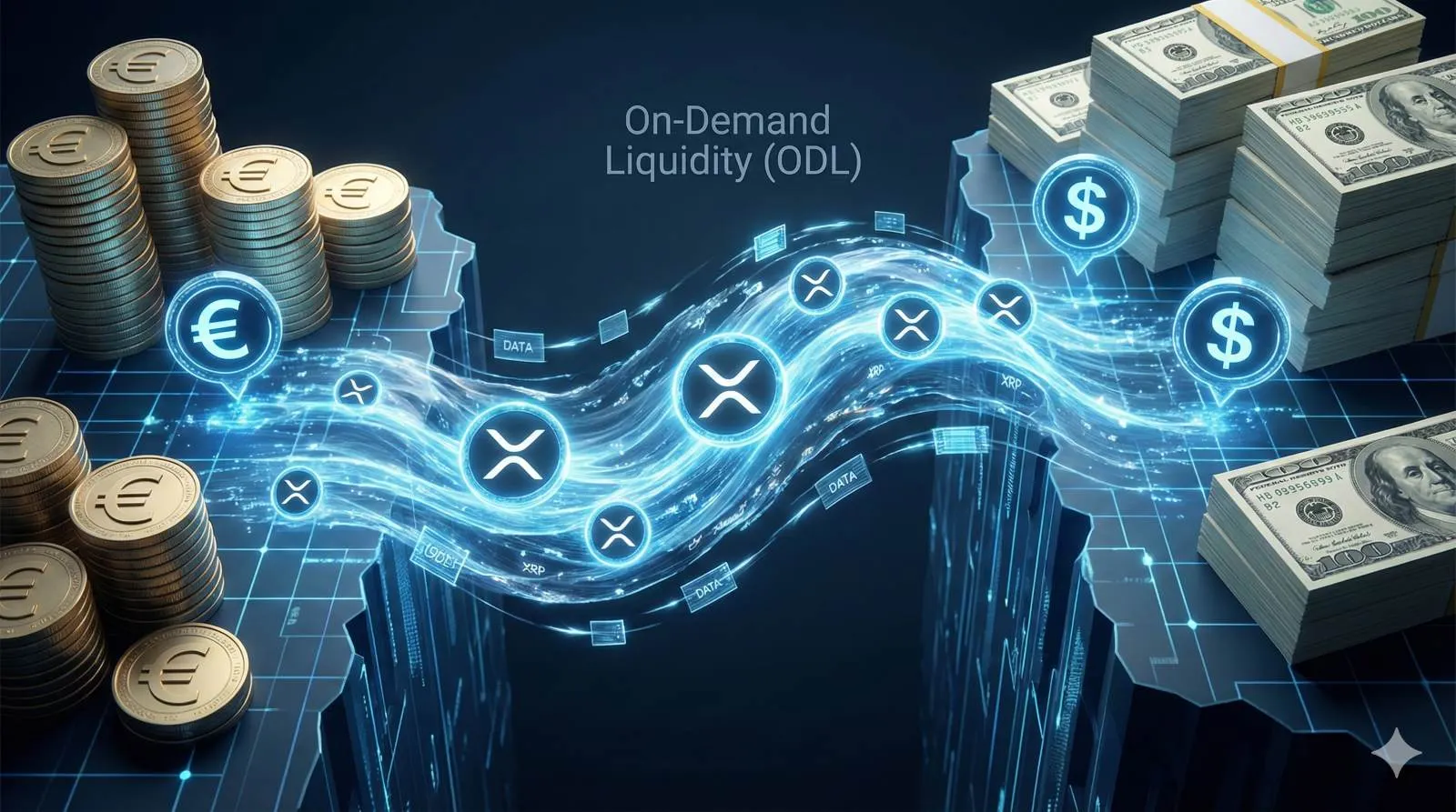 Visueller Vergleich zwischen dem energieintensiven traditionellen Mining (Proof-of-Work) und dem schnellen Konsensmechanismus des XRP Ledgers.
