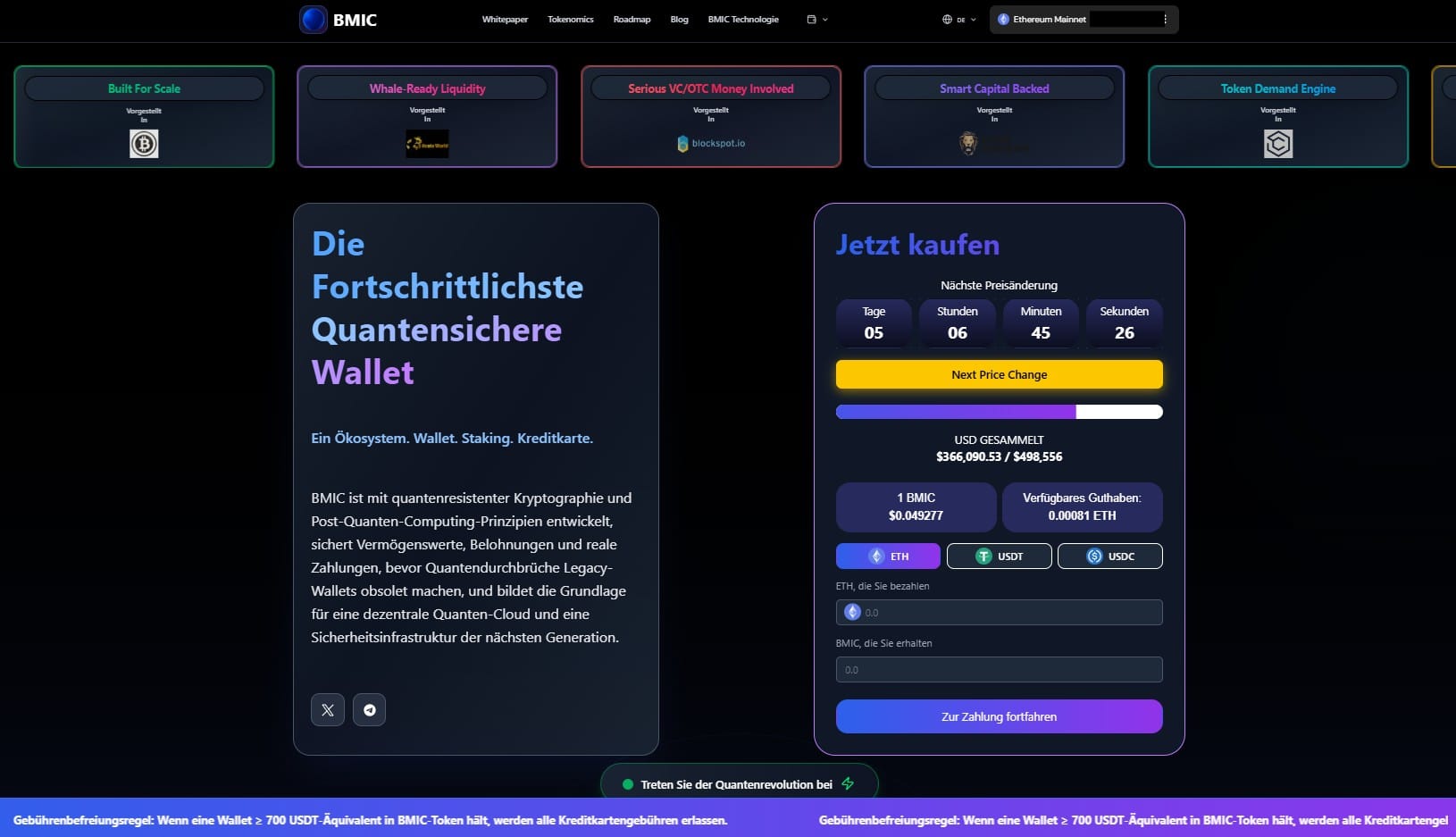 BMIC KAUFEN PRESALE PAGE