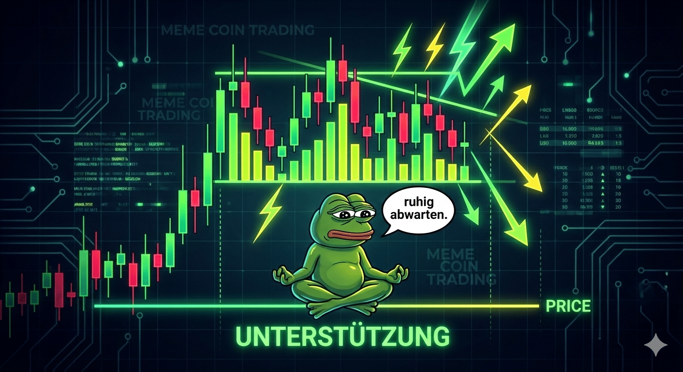 Krypto Prognose: Meme-Momentum unter Druck? Die Entscheidung bei PEPE