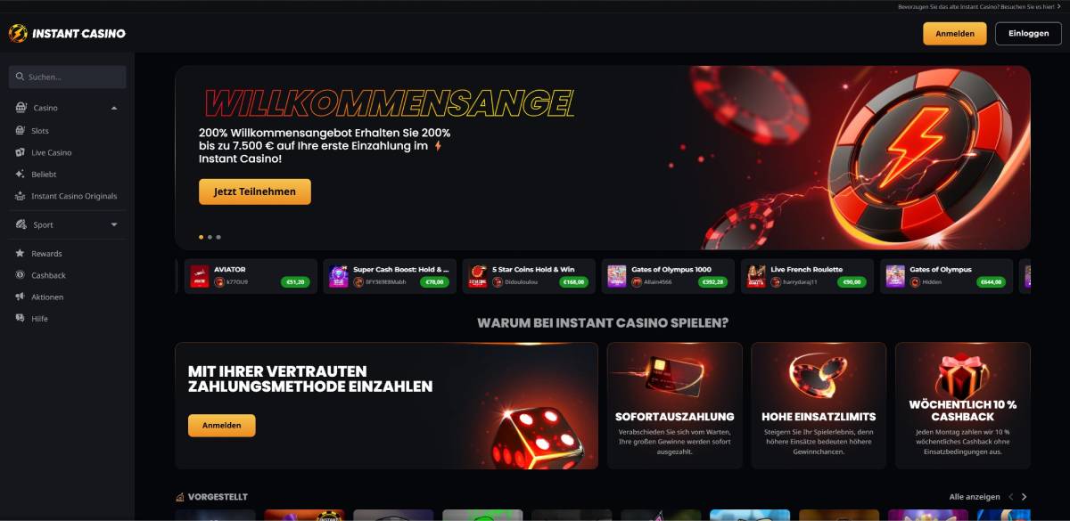 InstantCasino Home