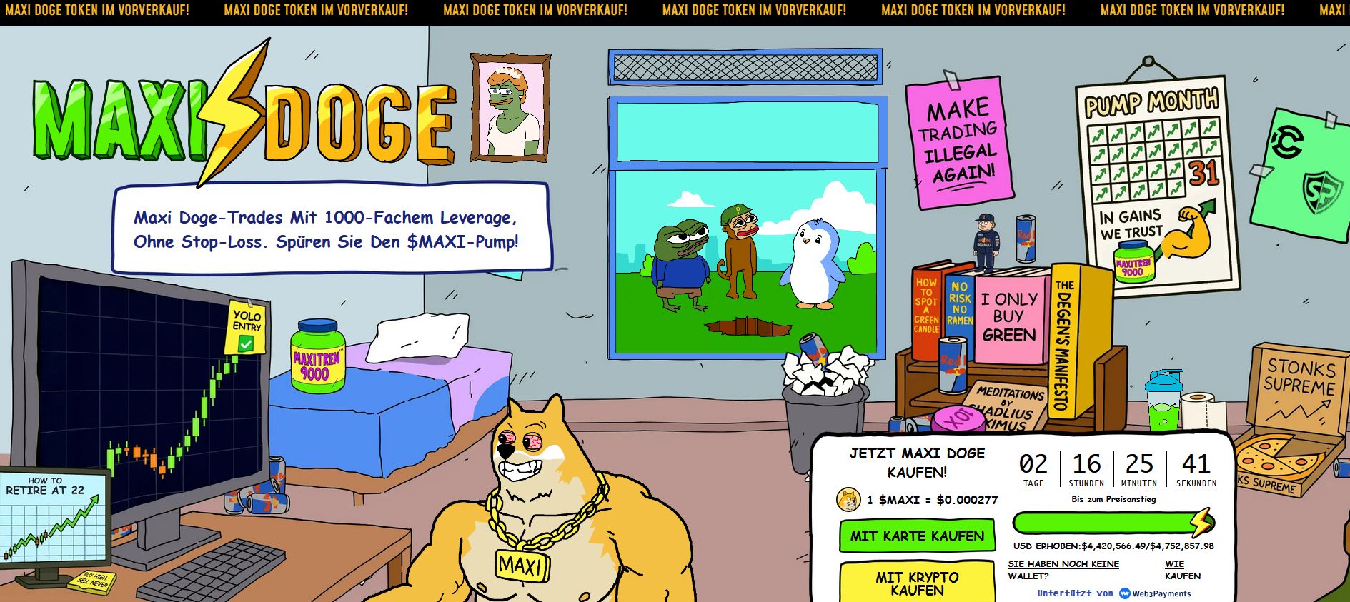 MaxiDoge resale mit hund im hintergrund ein zimmer