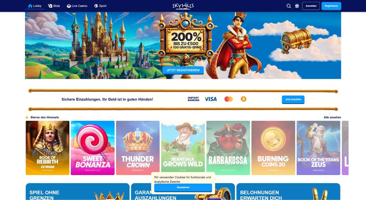 SkyHills Casino Home