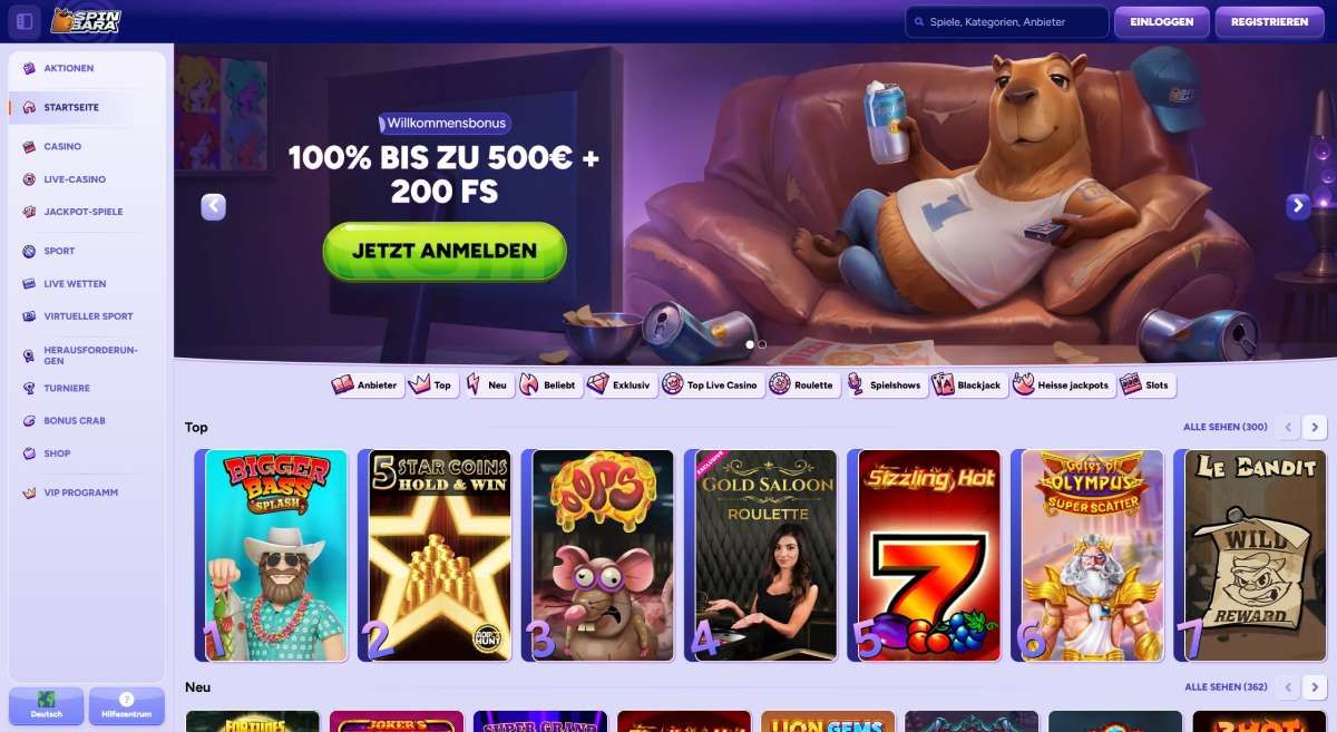 SpinBara Casino Home