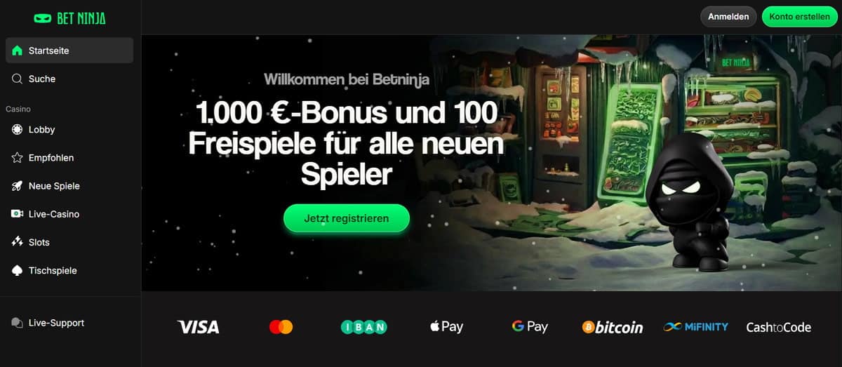 betninja casino bonus