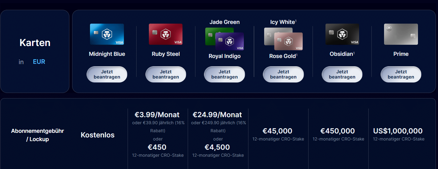 crypto.com visa cards