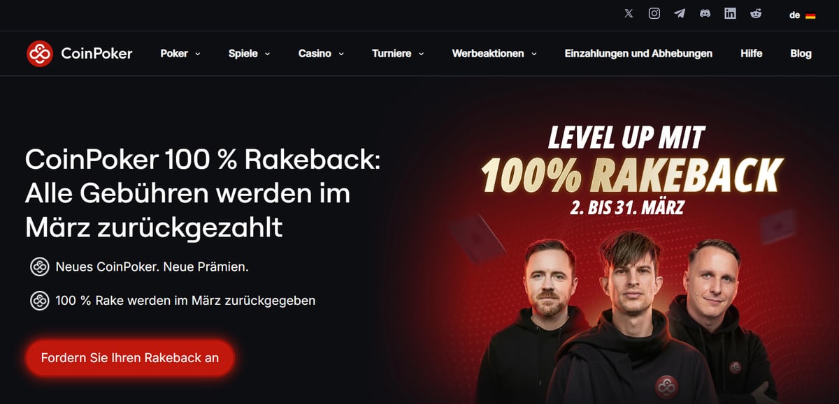 coinpoker level up 100 rakeback