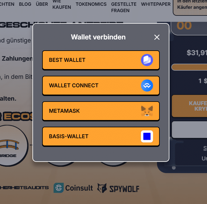BTC Hyper mit der Wallet verbinden