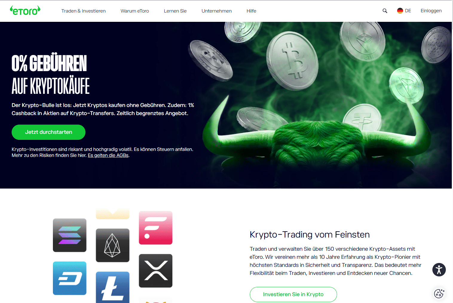 eToro Erfahrungen mit Krypto