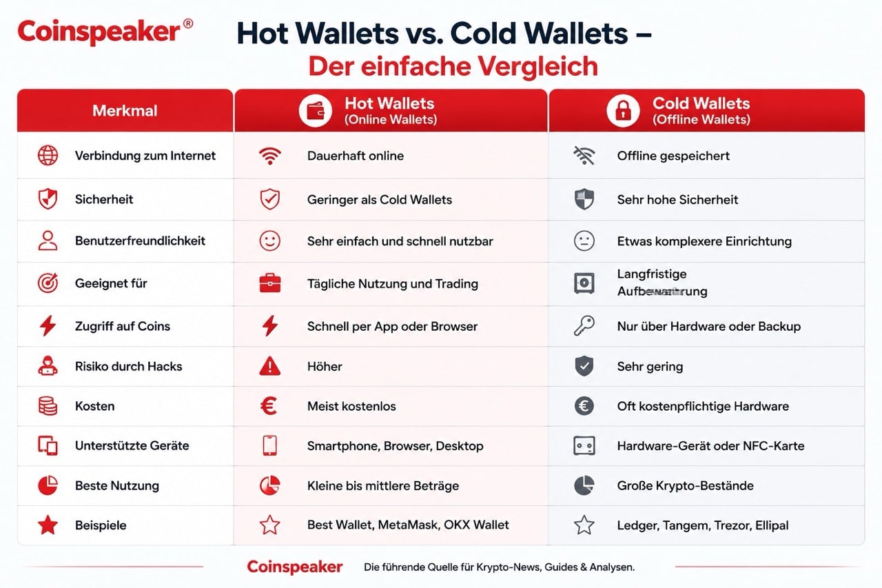 Hot vs. Cold Wallet CS
