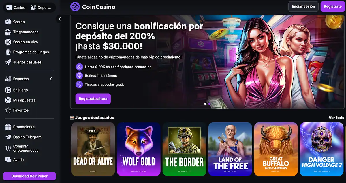 coincasino sin kyc