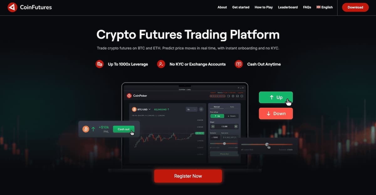 página principal de coinfutures