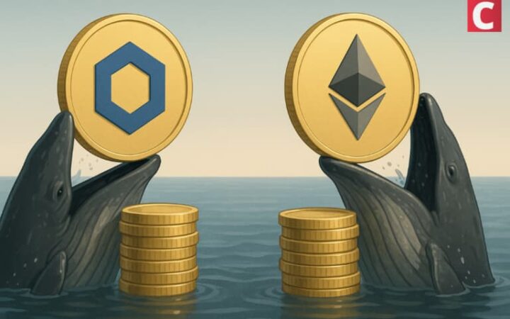 Acumulación masiva de ballenas en Chainlink y Ethereum apunta a $20 y $4K