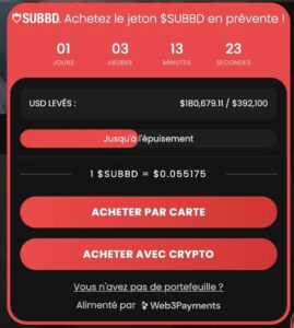 Acheter token SUBBD