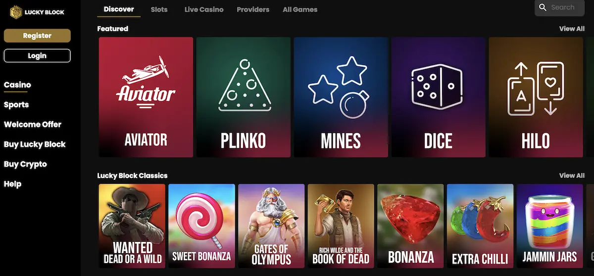 lucky block casino