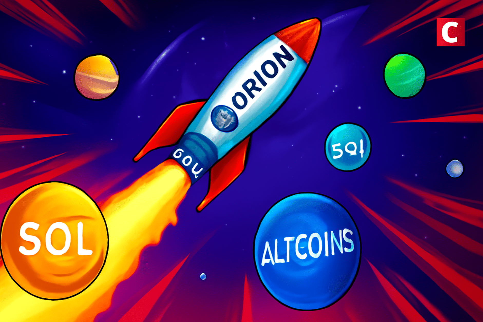 Orion mène la course des altcoins alors que Solana stagne sous 150 $