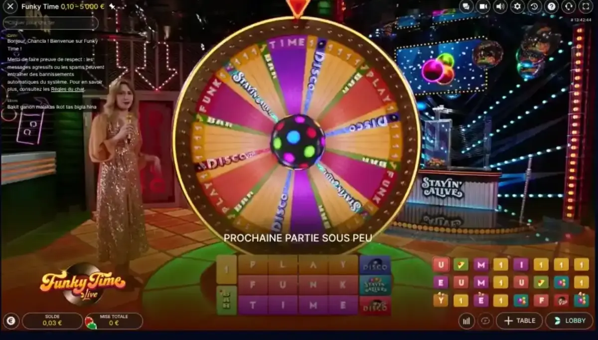 Funky time live casino