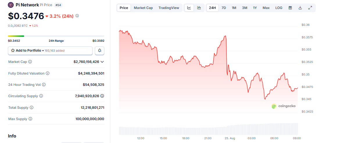 Pi Coin performance
