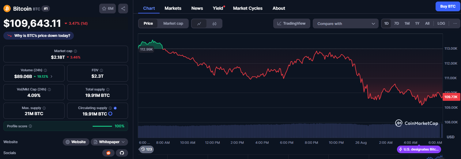 Bitcoin 109,000 $ +
