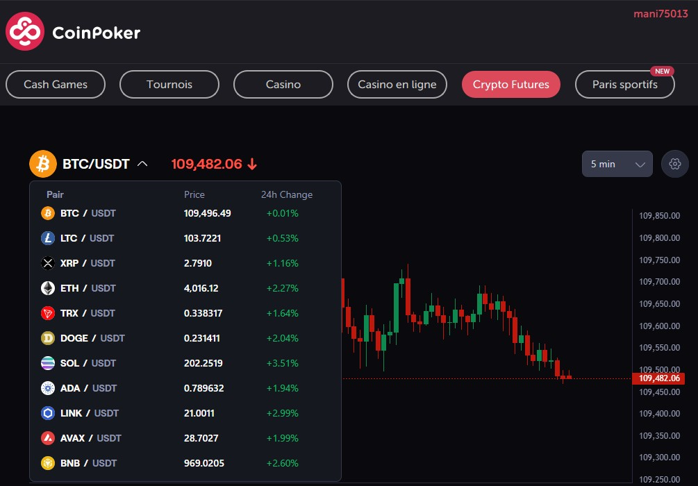 Choisir une paire sur Coinpoker