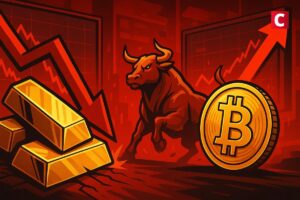 L’or chute de 10 % en six jours : un signal haussier pour Bitcoin ?