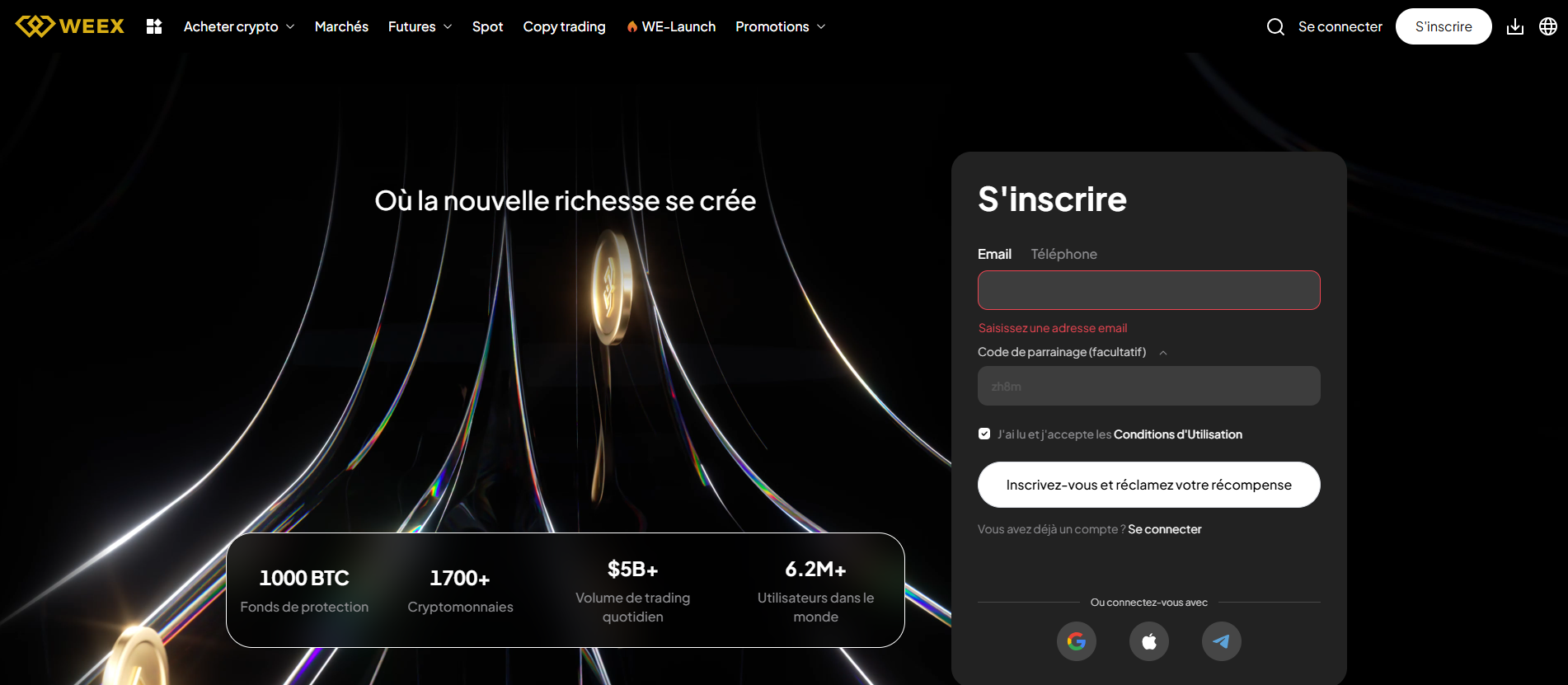 weex trading sur marge