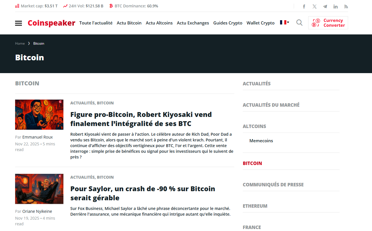 Suivre l’actualité crypto