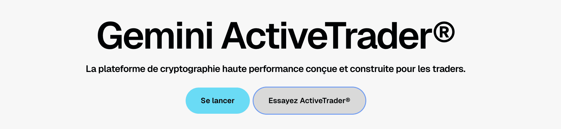 ActiveTrader sur Gemini