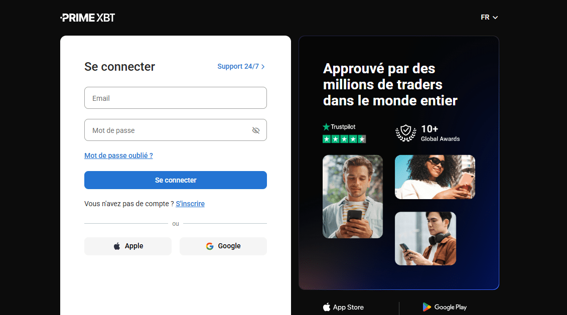 Créer un compte PrimeXBT