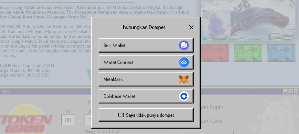 Hubungkan ke Presale Token6900